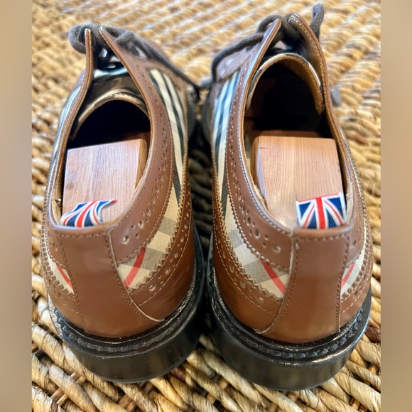 Burberry Vintage check panel Oxford/Derby Shoe Men’s size 41 US size 8 - Picture 4 of 6
